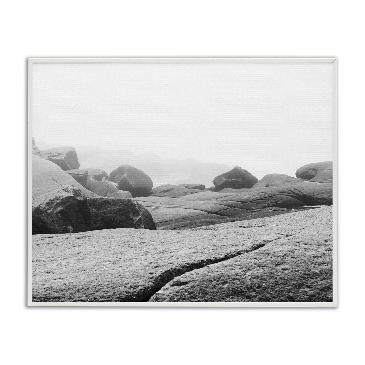 Stupell Industries Rocks at Peggy's Cove Framed Giclee, design by Clive Branson